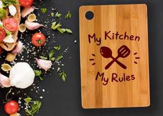 Разделочная доска &quot;My kitchen - my rules&quot;, бамбук