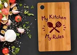Разделочная доска 'My kitchen - my rules', бамбук