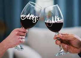 Набор бокалов для вина 'MR & MRS'